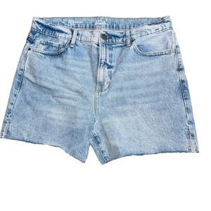 a.n.a High Rise Denim Boyfriend Jean Shorts Jorts‎ Womens Size 12 Light Wash